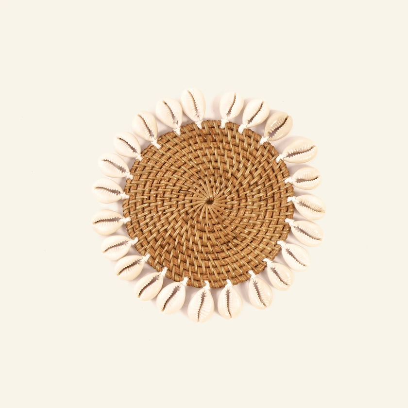 Le Sous-verre Colonial Shell - Brun Naturel