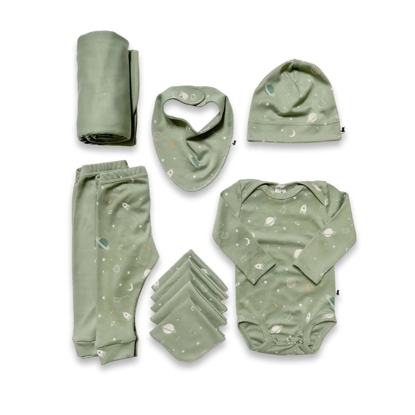 Bamboo Baby Capsule Gift Box | Outer Space & Sage