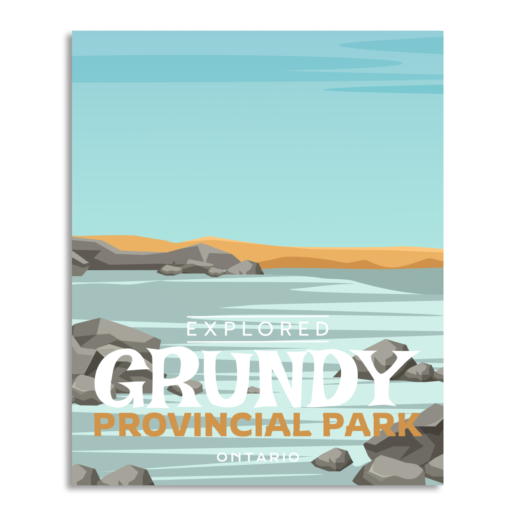 Grundy Provincial Park 'Explored' Poster, Canada Parks