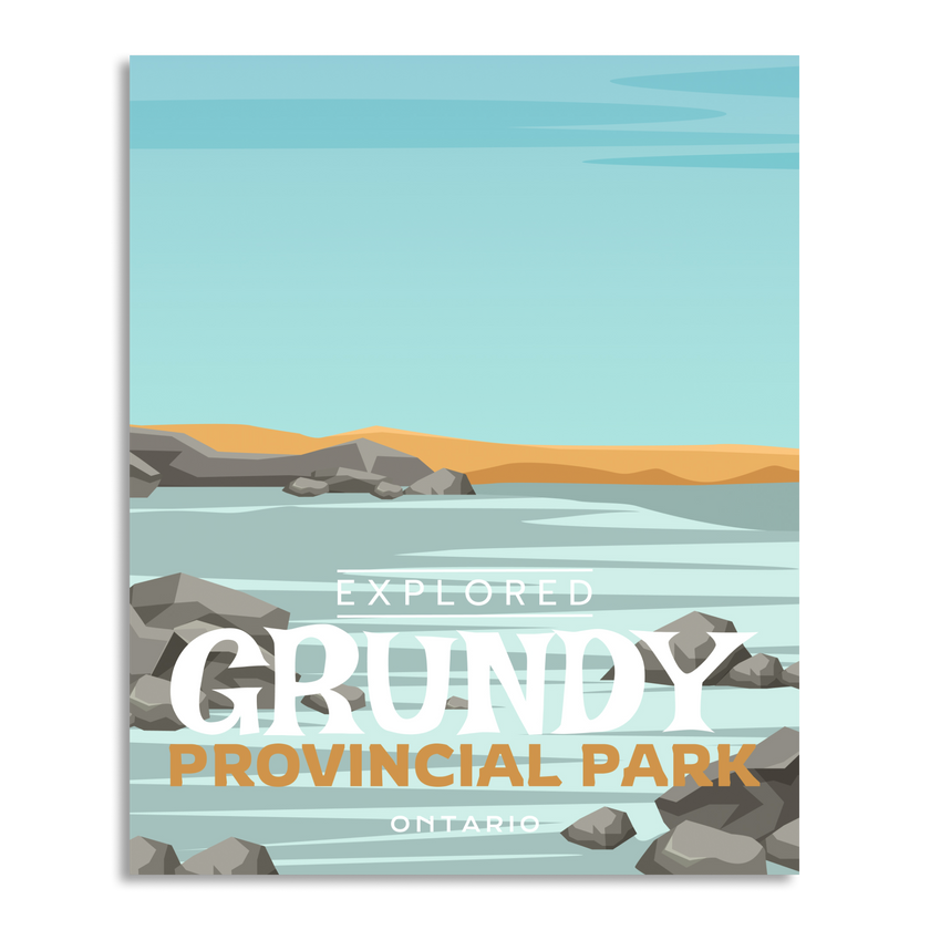 Grundy Provincial Park 'Explored' Poster, Canada Parks