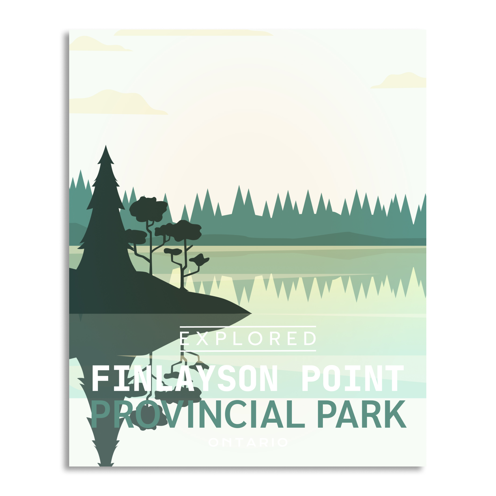 Finlayson Point Provincial Park 'Explored' Poster, Canada Parks