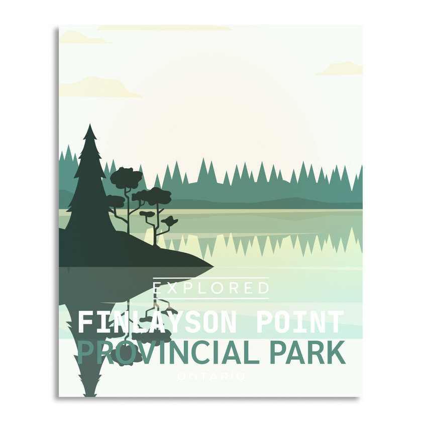 Finlayson Point Provincial Park 'Explored' Poster, Canada Parks