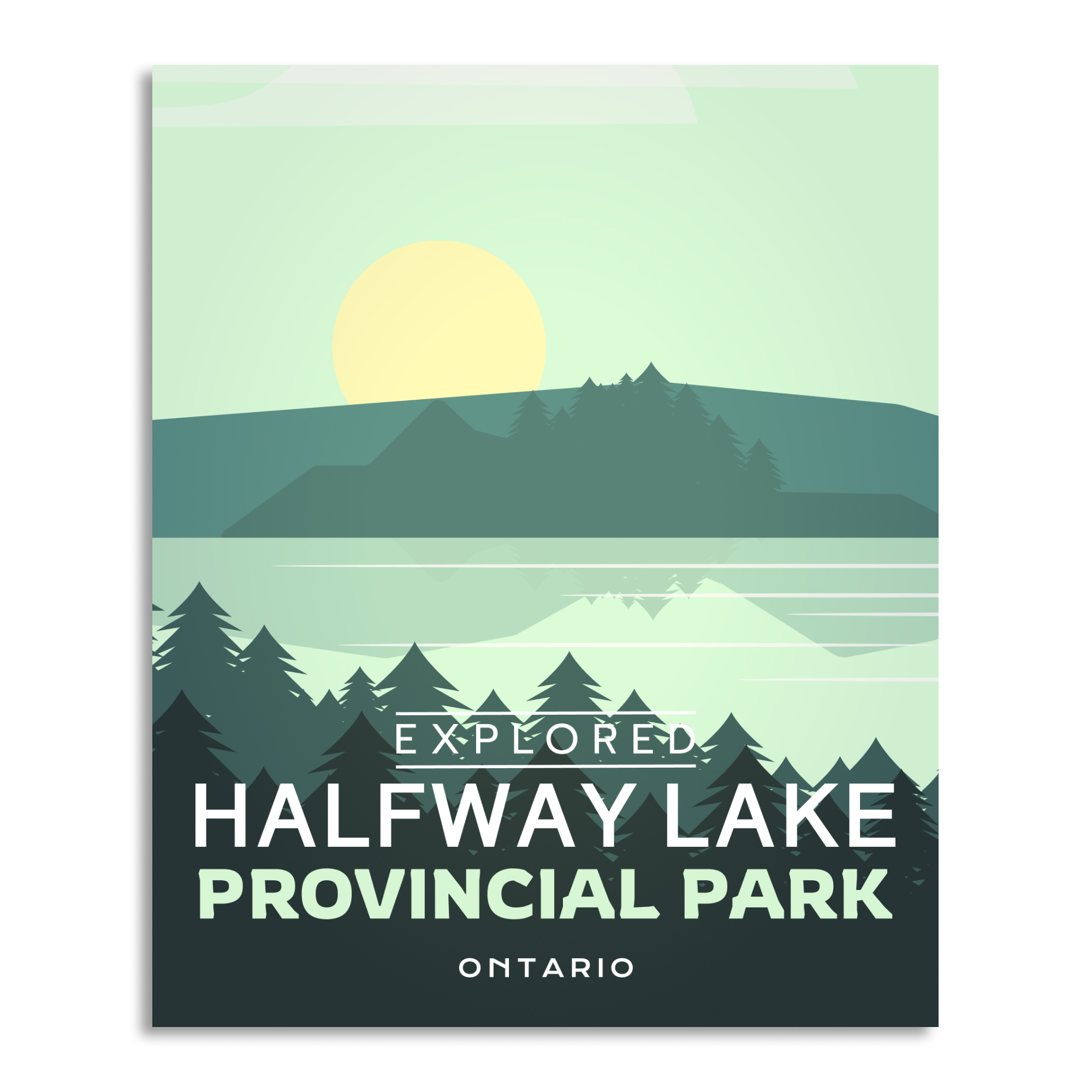 Halfway Lake Provincial Park 'Explored' Poster, Canada Parks