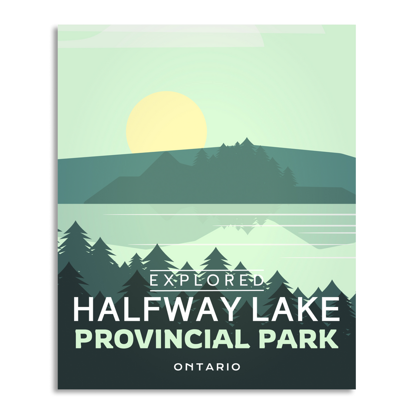 Halfway Lake Provincial Park 'Explored' Poster, Canada Parks