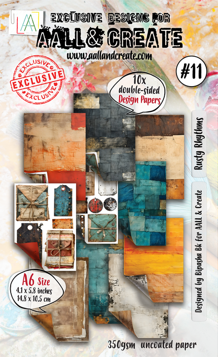 AALL and Create - A6 Design Paper - Rusty Rhythms