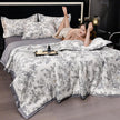 Printed Washed Tencel Summer Cooling Duvet Four-piece Set