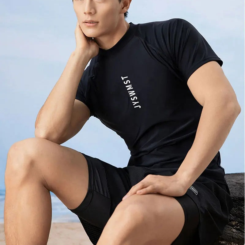 Men's Plus Size Swimsuit Set | Patterned Top and Trunks Canada | M-4XL