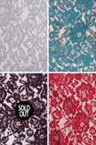 Floral Cotton Blend Lace Fabric: 54