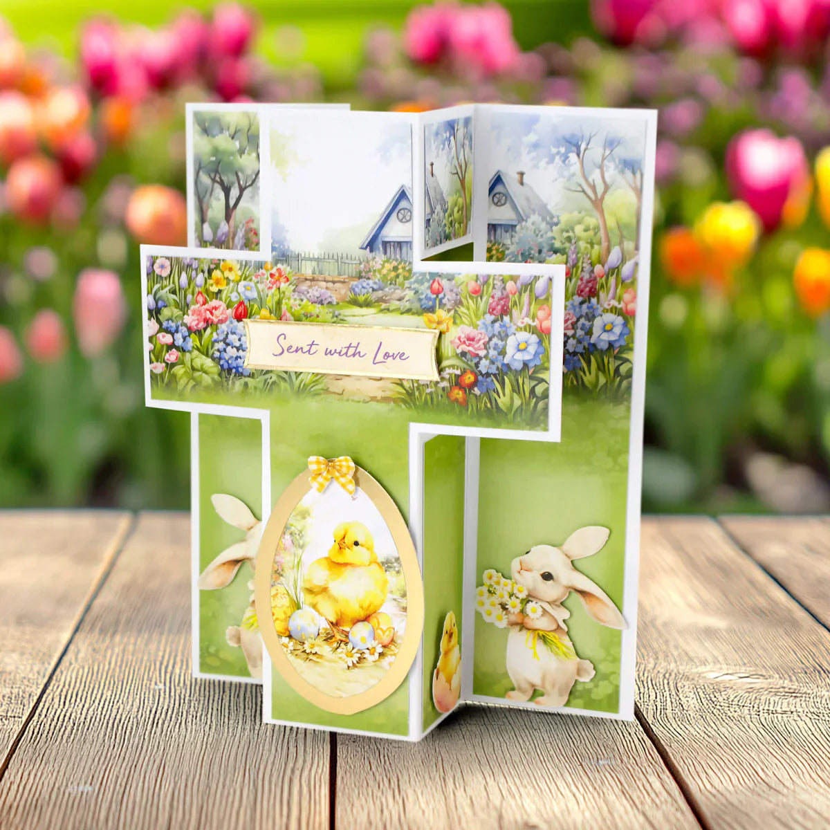 Easter Egg Foiled Paper Craft Toppers, 6 sheets