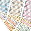 Foiled Pastel Birthday Banners Selection, 4 Sheets