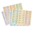 Foiled Pastel Birthday Banners Selection, 4 Sheets