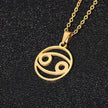 12 Constellation Necklace Accessories Stainless Steel Necklace