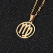 12 Constellation Necklace Accessories Stainless Steel Necklace