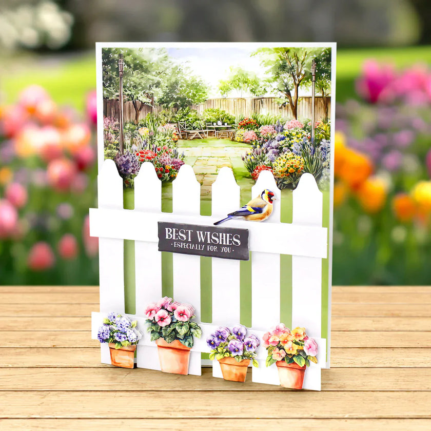 Garden Flowers Die Cut Embellishments, 3 sheets