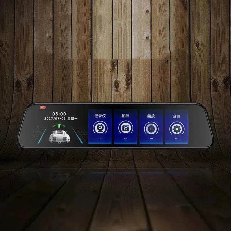 12-inch Smart Voice-activated  Car Rearview Mirror Tachograph, 170 wide angle,  Dashcam Camera Recorder. Front and Back view dual Camera.