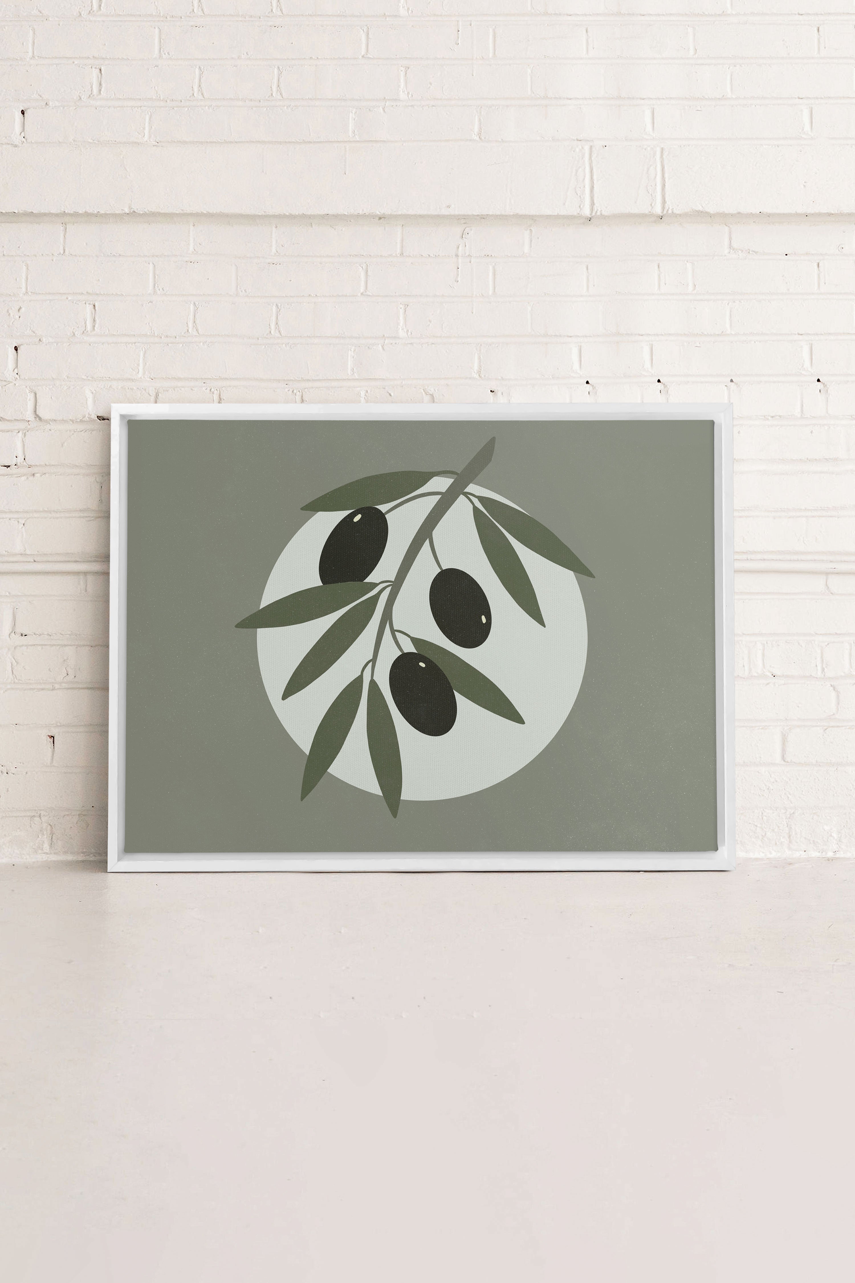 OLIVE MOON, Oeuvre sur toile étirée