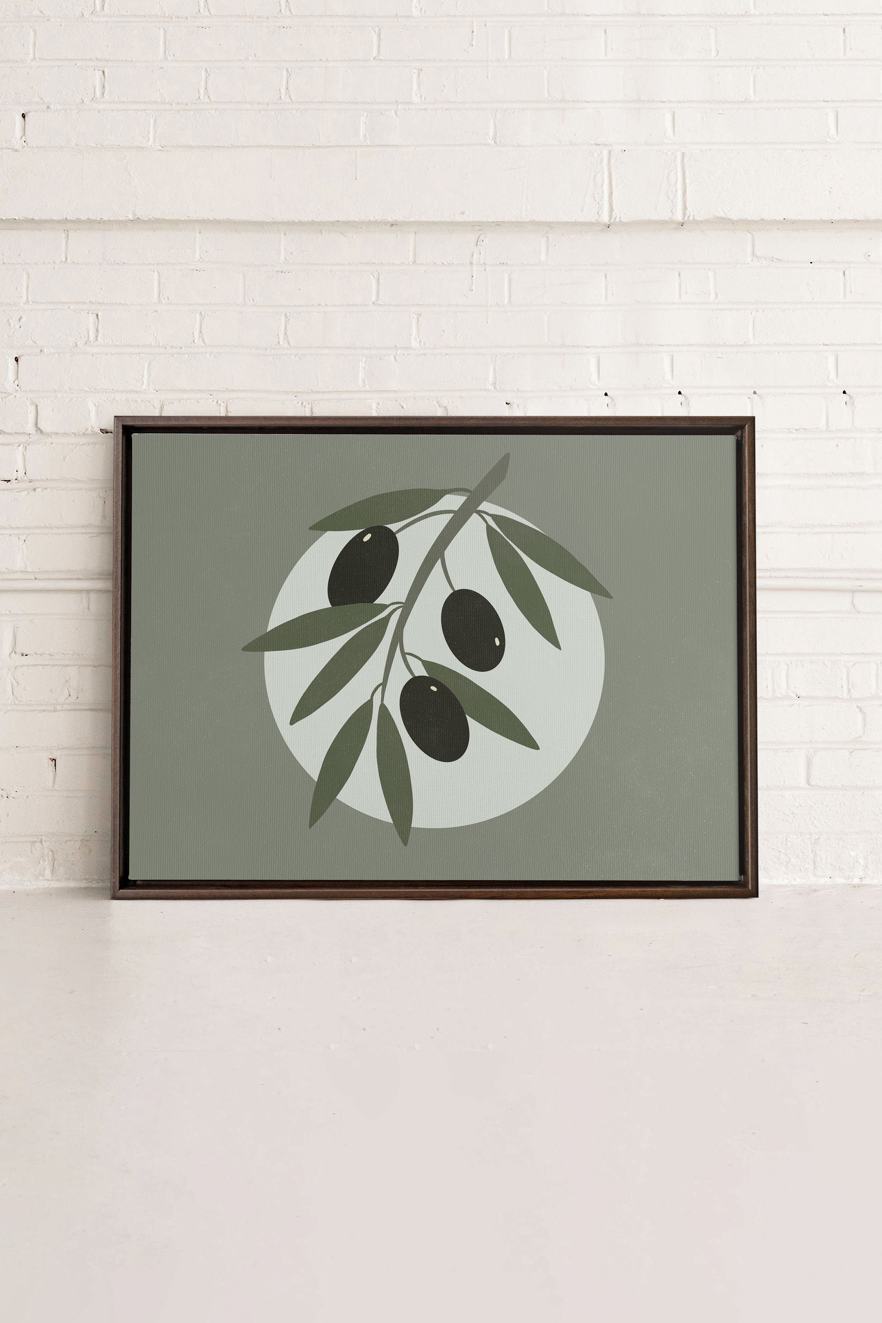OLIVE MOON, Oeuvre sur toile étirée