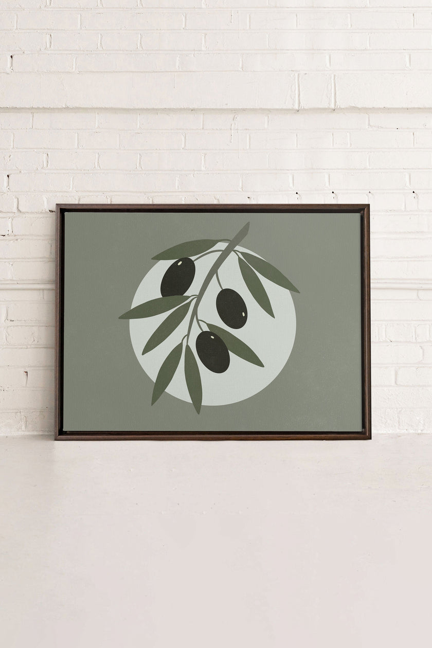 OLIVE MOON, Oeuvre sur toile étirée