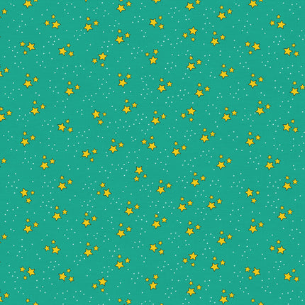 A Royal Fairytale - Stars - Mint by Paintbrush Studio Fabric