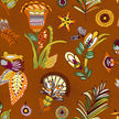 Paintbrush Studio UBUNTU 120-99812 Brown Spacial Floral