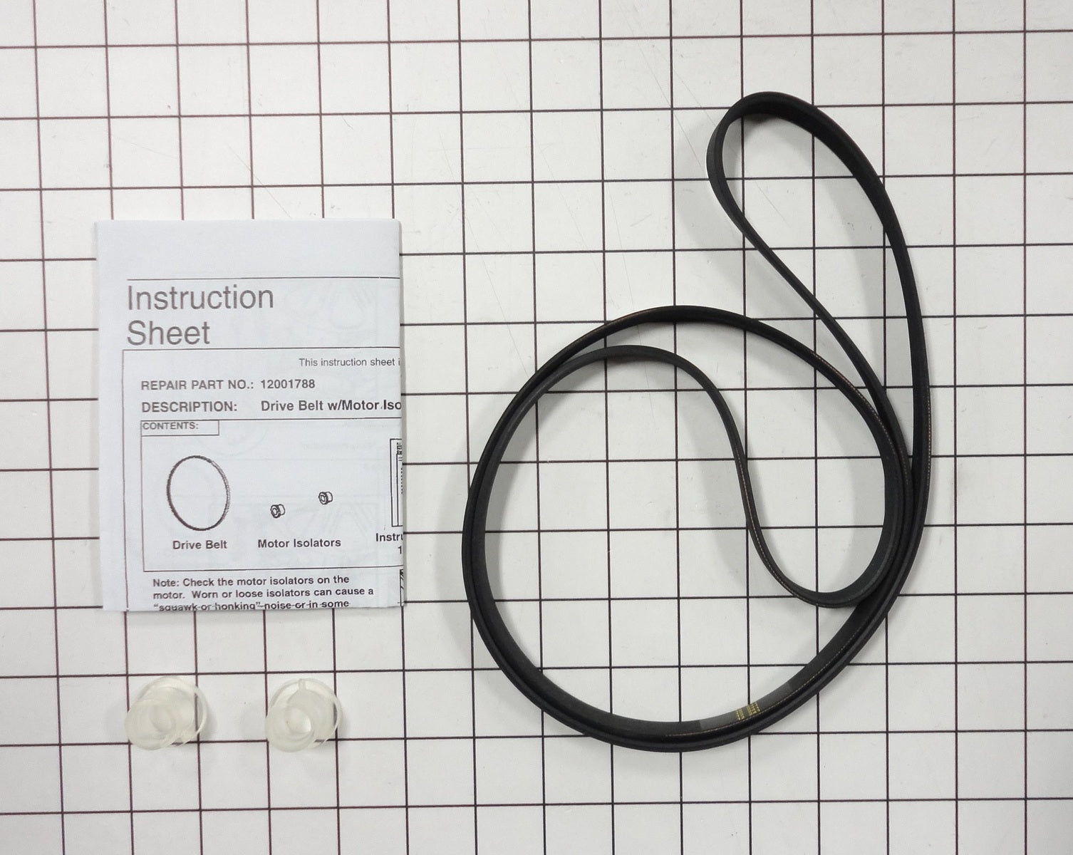 12001788 Whirlpool Washer Belt and Isolator Kit
