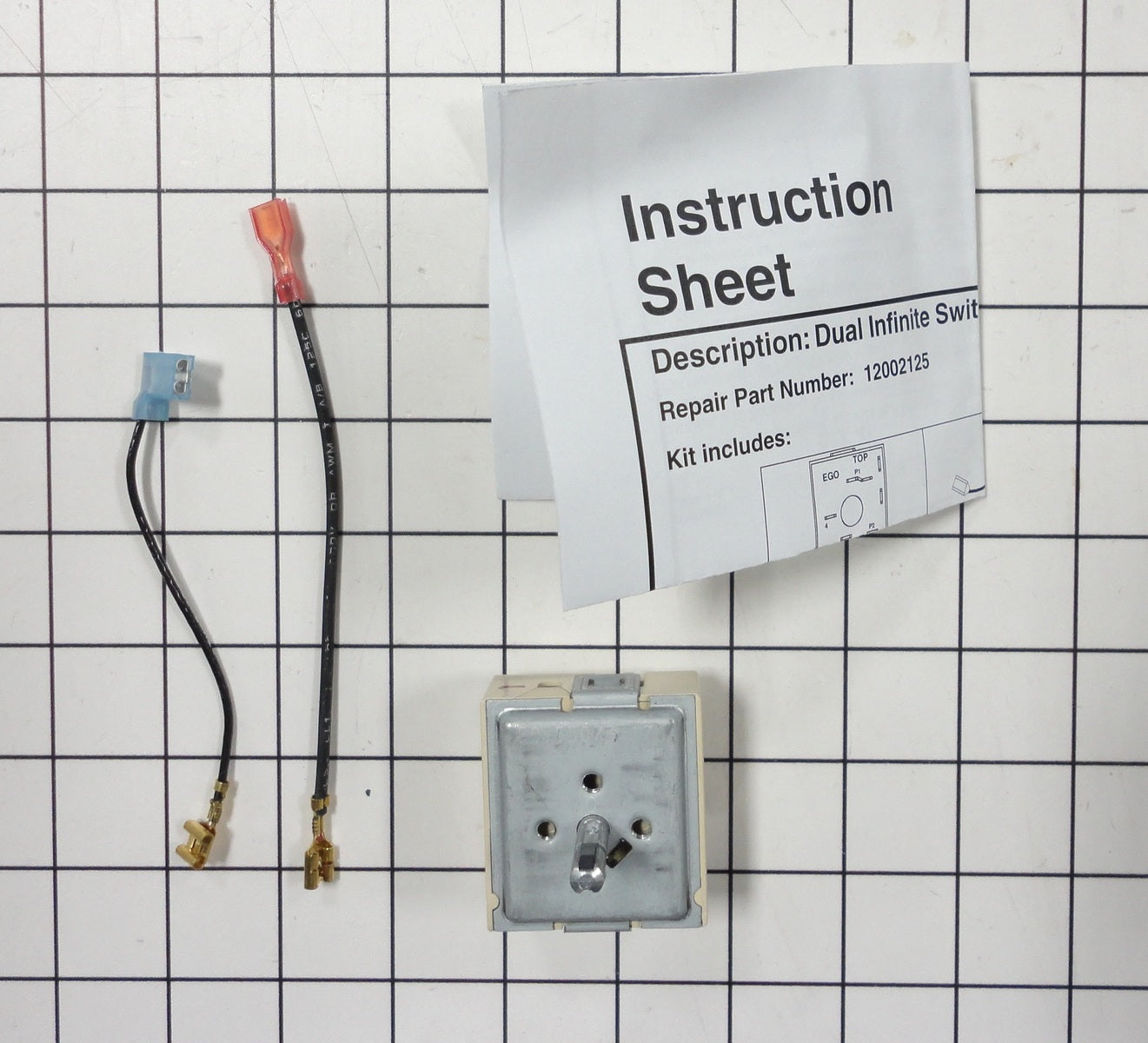 Whirlpool 12002125 Dual Burner Switch Kit for Stove