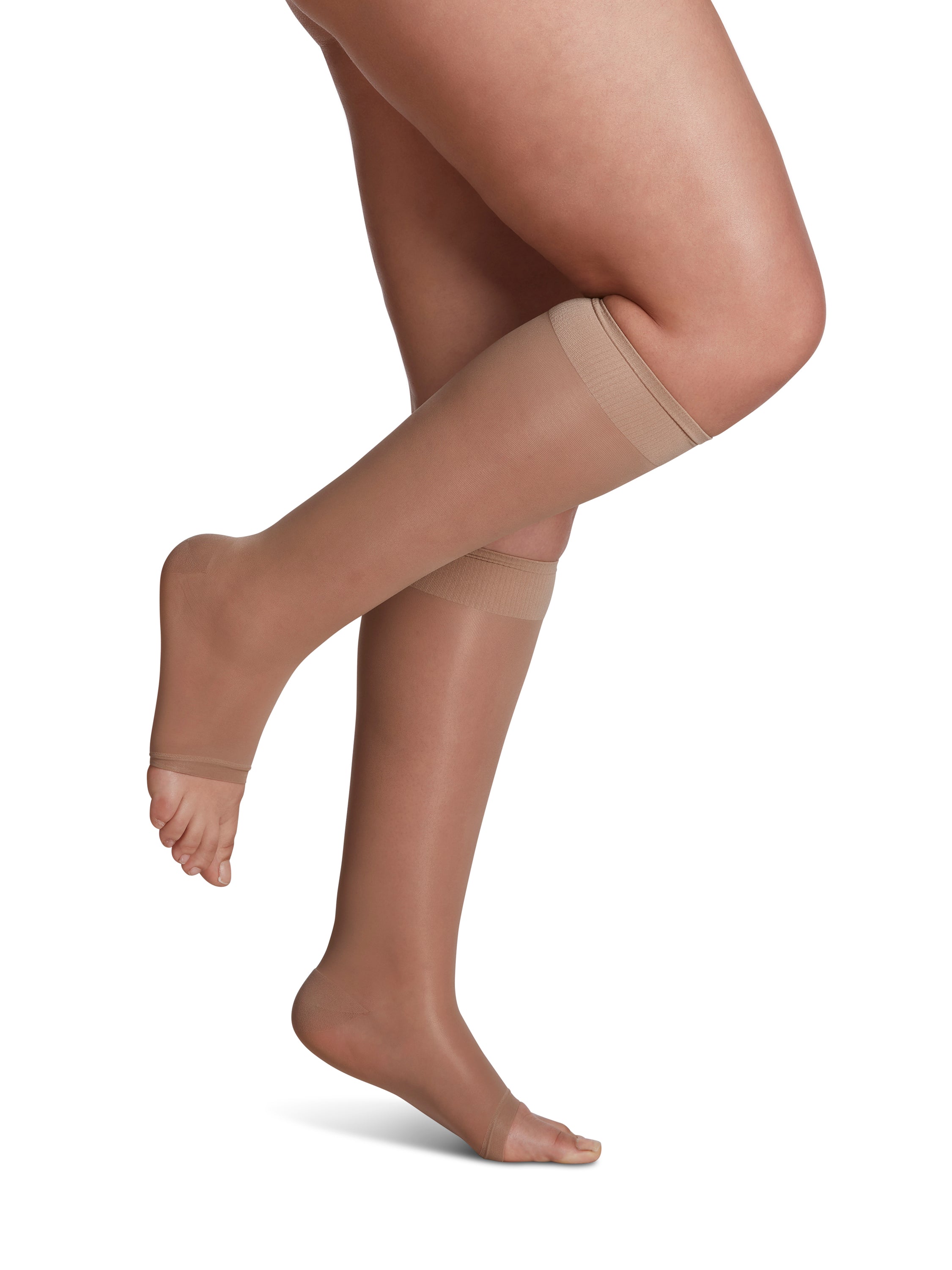 Sigvaris Women's Sheer Fashion Calf Open-Toe 15-20mmHg