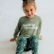 Baby/Kids' Graphic Bamboo Raglan Sleeve Pullover | Stay Wild Moon Child In Sage