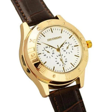 USB Charging Quartz leather Watch for Men