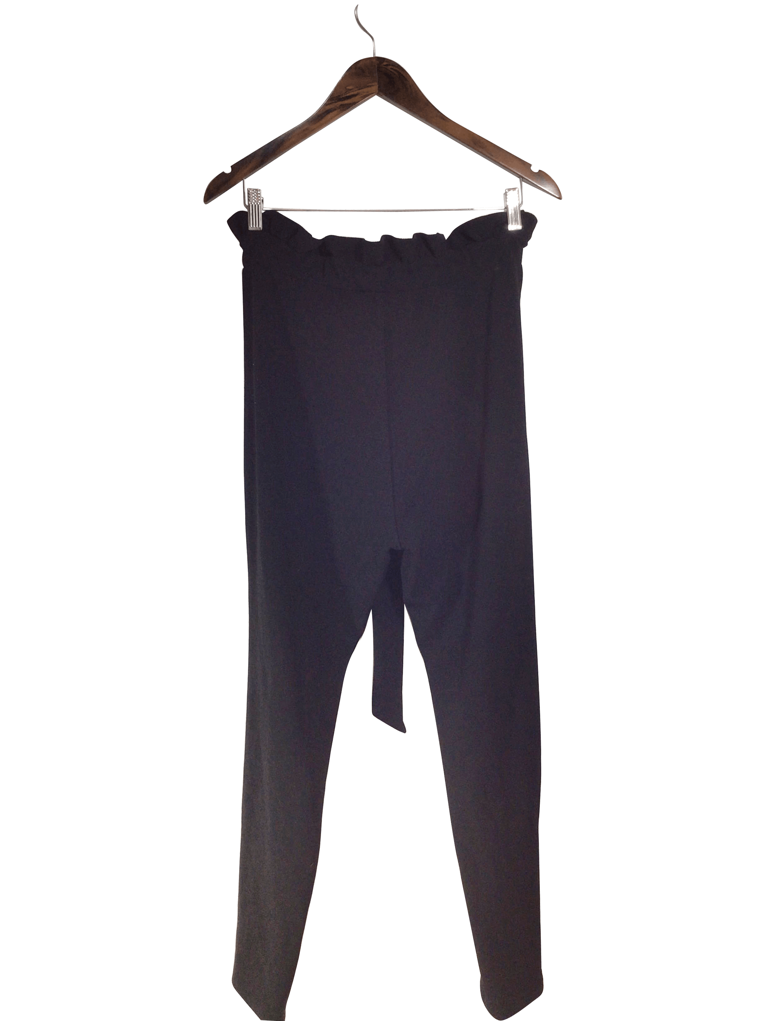 SHEIN Women Work Pants Regular fit in Black - 0XL