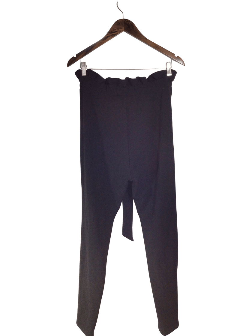 SHEIN Women Work Pants Regular fit in Black - 0XL