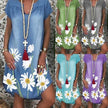Casual Denim Fashion Floral jeans dress