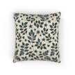 Leaf and Star Pattern Woven Pillow | Botanical Throw Cushion