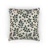 Leaf and Star Pattern Woven Pillow | Botanical Throw Cushion