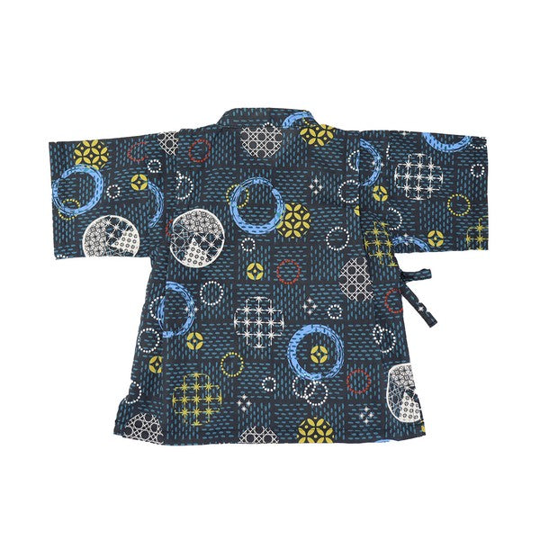 [Pre-Order] Kids' Jinbei Set: Cut Glass Pattern 2-Piece Set (Cool Grid Weave) (Save 50% in January)