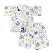 [Pre-Order] Kids' Jinbei Set: Cut Glass Pattern 2-Piece Set (Cool Grid Weave) (Save 50% in January)