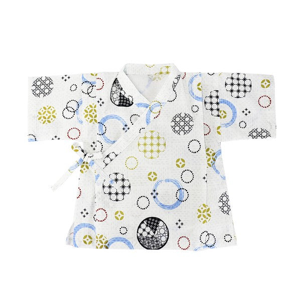 [Pre-Order] Kids' Jinbei Set: Cut Glass Pattern 2-Piece Set (Cool Grid Weave) (Save 50% in January)