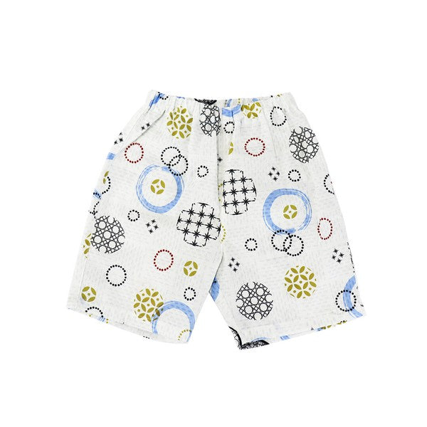 [Pre-Order] Kids' Jinbei Set: Cut Glass Pattern 2-Piece Set (Cool Grid Weave) (Save 50% in January)