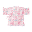 [Pre-Order] Girls' Jinbei Set with Frills: Hydrangea Pattern 2-Piece Set (Cool Grid Weave) (Save 50% in January)