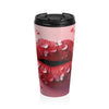 Petal Kiss Stainless Steel Travel Mug | Lip Art, Floral Design