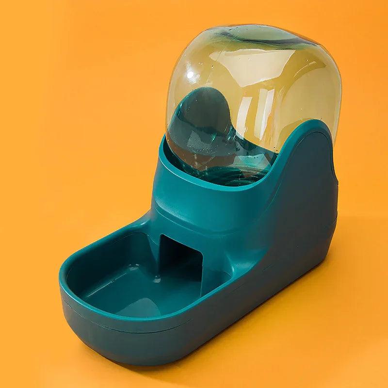 Automatic Pet Water Fountain & Food Feeder – Gravity Dispenser for Cats & Dogs (Purple / Green / Orange)