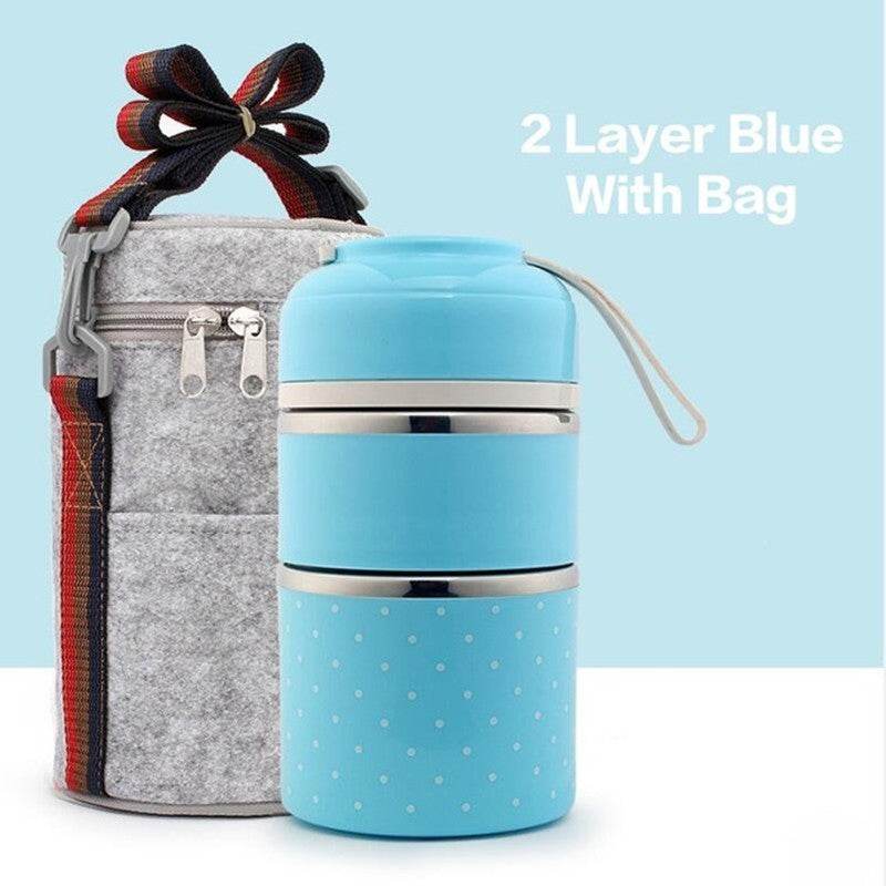 Japanese-Inspired Compartment Lunch Box – Stainless Steel, 1–3 Layer
