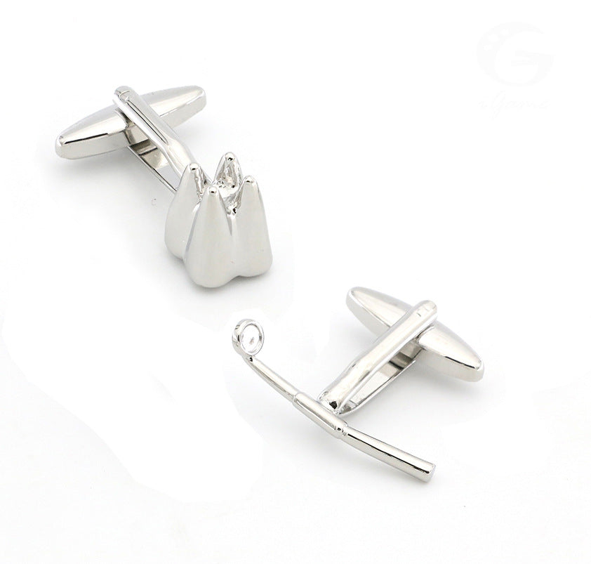 Men's Dentist Cufflinks – Dental Mirror Novelty Copper French Cufflinks | Canada & USA
