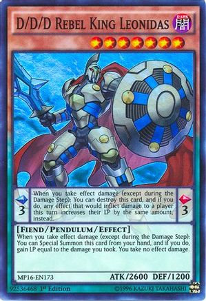 D/D/D Rebel King Leonidas (MP16-EN173) - 2016 Mega-Tins Mega Pack 1st Edition