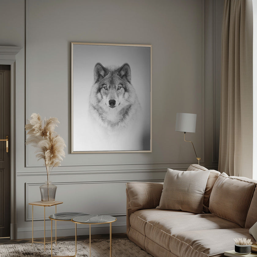 Portrait d'un loup des bois
