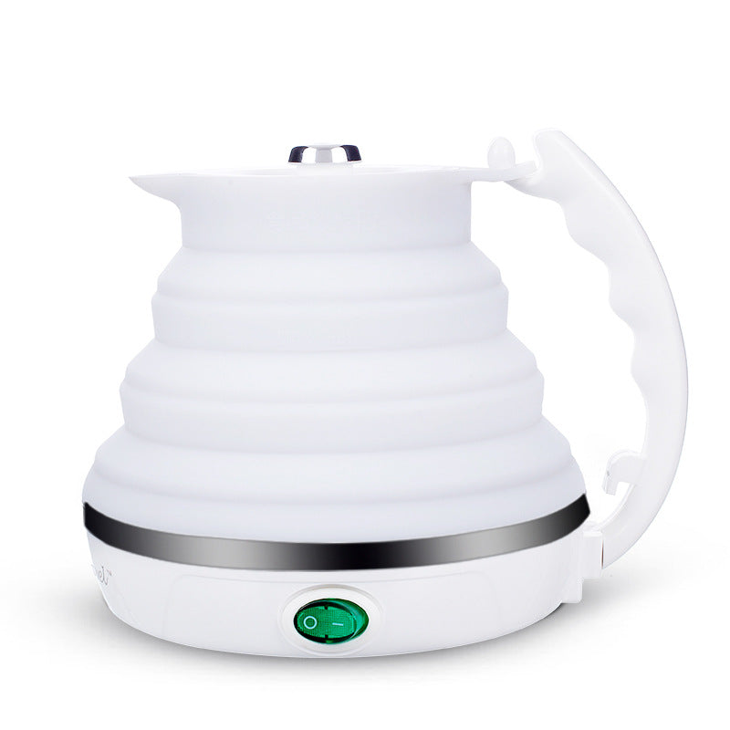 Foldable Silicone Electric Travel Kettle, 555ml, 700W, Blue Pink White