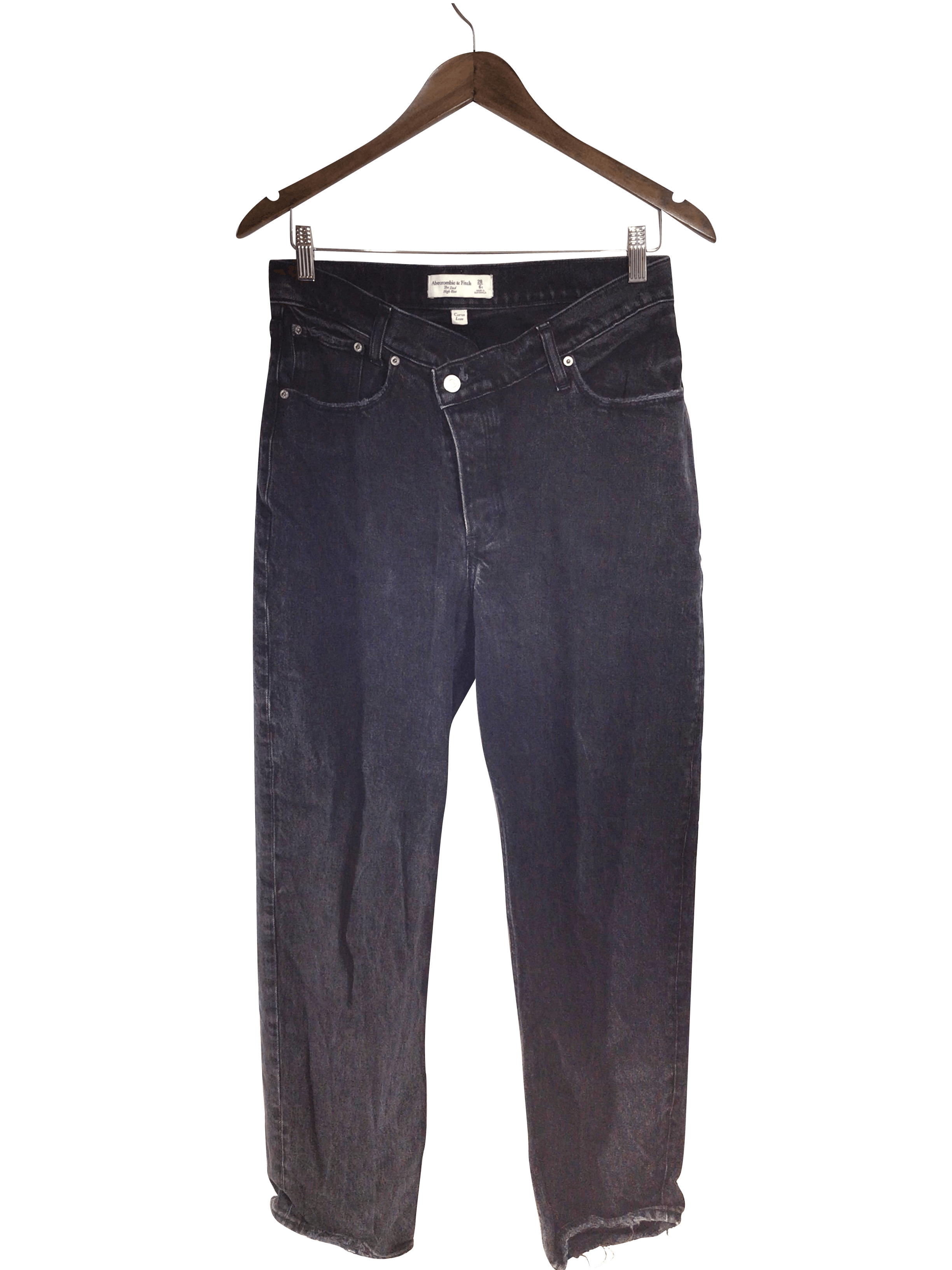 ABERCROMBIE & FITCH Women Straight-Legged Jeans Regular fit in Black - 28