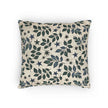 Leaf and Star Pattern Woven Pillow | Botanical Throw Cushion