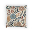 Boho Floral Woven Pillow | Textured Daisy Leaves Decorative Pillow