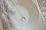 Opal Crescent Moon Necklace